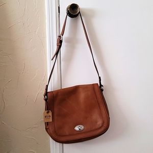 Fossil Brown Leather Marlow Flap Chesnut Purse